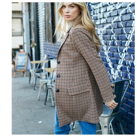 #17 CHIC MULTI PLAID FITTED BUTTON UP COAT JACKET - Picture 5 of 6